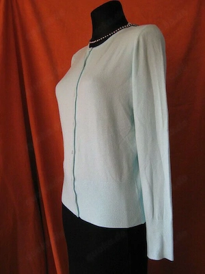 NEU Klassich edel Basic Fein Strickjacke Cardigan Mexx 42-44 M-L mint türkis Pastell