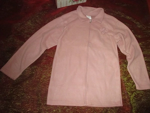 NEU Kuschelig Fleecé Wohlfühl Reißverschluss Zipper Jacke Cardigan Gr. 36- 38  S rosequarz rosé