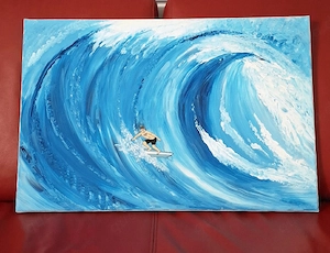 Surfer im Wellentunnel