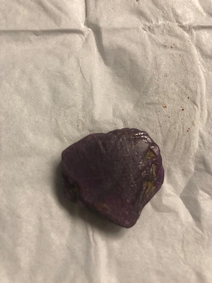 Rubin (Rohdiamant)Traubenrot