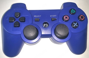 Wireless Bluetooth PS3 Controller Blau   Akku, USB Micro-USB, für Sony PS3 & PC