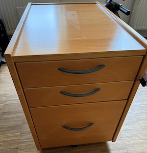 IKEA Winkel Schreibtisch mit Rollcontainer