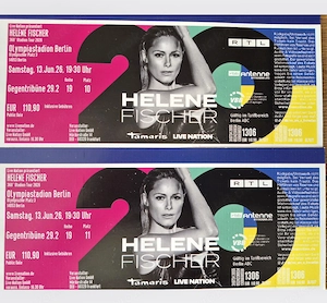 Helene Fischer 2 Tickets 13.06.2026 Berlin