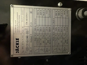 Jäckle 301iw AC DC WIG Schweissanlage