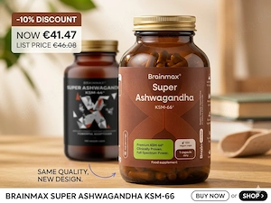 BrainMax Super Ashwagandha KSM-66, 100 Plant-Based Capsules