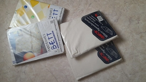 Bettwäsche + Spannbettücher neu