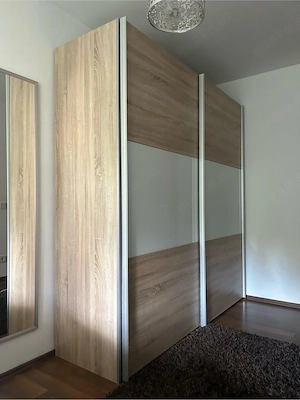 Schwebetürenschrank 200x220 cm in Holzoptik