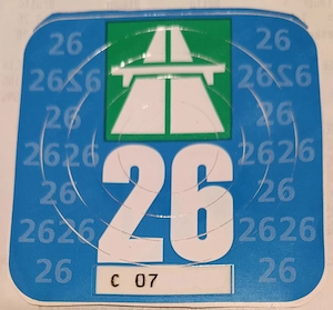Schweizer Autobahnvignette 2026