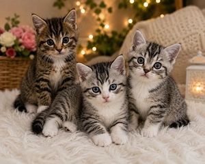 Drei wunderschöne Kitten suchen ein liebevolles Zuhause