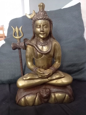 Messingfigur Shiva Indien 