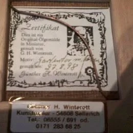 Miniatur Ölgemälde vom Maler Günther H. Winterott
