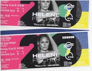 Helene Fischer Stuttgart Zwei tolle Tickets - umständehalber kurzfristig zum Sonderpreis!