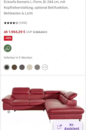Leder Couch 