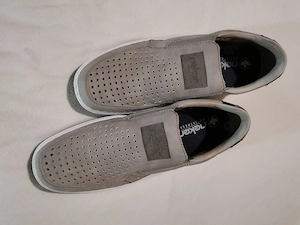 1 Paar Rieker Comfort-Slipper Größe 44, echt Leder, mit Gummizug, neu und ungetragen.