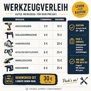 Privater Werkzeugverleih 