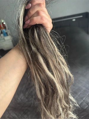 Langes Echthaar 70 cm   140 g   Braun-Blond