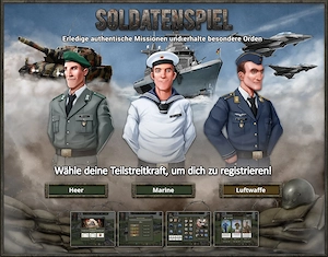 Soldatenspiel - Wir. Bedienen. Deutschland.