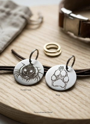 personalisierte Hundemarken mit Wunschmotiv 