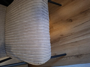Sessel in Beige aus cord stoff