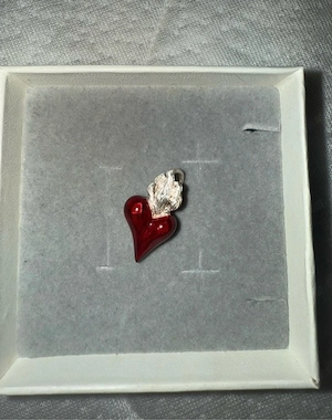 Drachenfels Kette, rotes Herz Anhänger, Love Anhänger 
