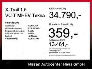 Nissan X-Trail 1.5 VC-T MHEV Tekna Pano+Bose+20''