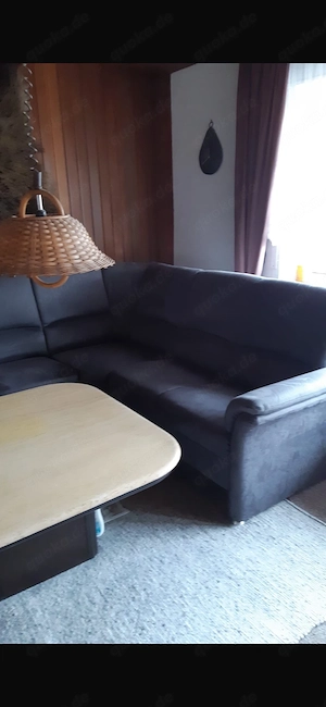 Großes Ecksofa   L-Form in Dunkelgrau (Alcantara)   Top Zustand