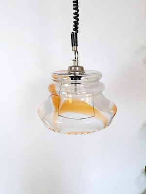 Glas-Pendelleuchte im Mid-Century-Stil   Retro-Küchenleuchte mit Auf- und Abwärtsbewegung
