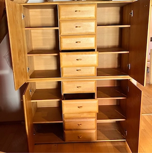 Gebrauchte Vollholz Sideboards aus Buche 