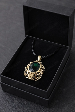 Vintage Turmalin Anhänger 333 Gelbgold 