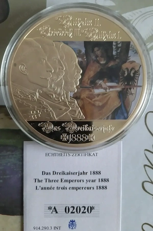 MEDAILLE Dreikaiserjahr 1888 PREUSSEN