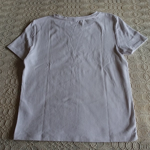 Damen - T-Shirt, gerippt, Rippen-Shirt, weiß, Gr. S bzw. ca. Gr. 36