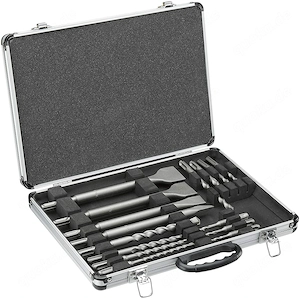 Dewalt SDS-plus Mei el und Bohrer-Set (4x Flachmei el, 1 Spitzmei el, 10 Bohrer, f r Bohrarbeiten in