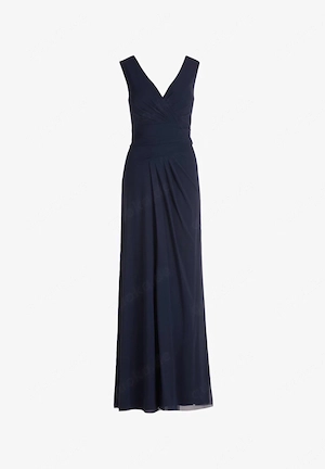 Verkaufe neues Abendkleid von Vera Mont in dunkelblau mit V Ausschnitt