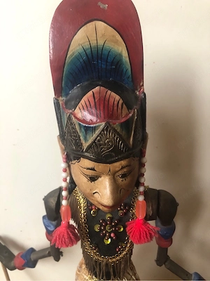 2er Set Indonesische Stabpuppen