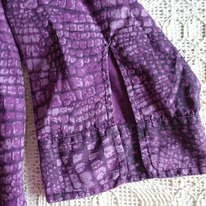 Damen - Bluse, 3 4-Arm, Gr. L, lila, Schlangenmuster, Cecil