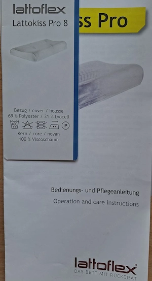 Lattoflex Nackenstützkissen für ergonomisches Schlafen - Lattokiss Pro 8
