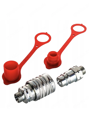 Im 3er set set 3x euro hydraulik-schnellkupplungen steckdose +3x stecker m18x1,5 aussengewinde schne
