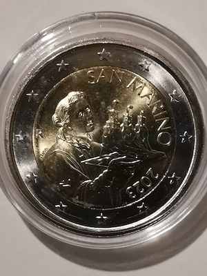 Sehr seltene 2 EURO-Münze San Marino "Heiliger Marinus 2023"