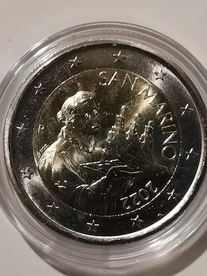 Sehr seltene 2 EURO-Münze San Marino "Heiliger Marinus 2022"