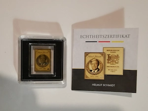 Goldbarren "Helmut Schmidt" 1 1000 oz 999er Feingold mit Zertifikat