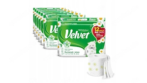 Premium Toilettenpapier Klopapier WC-Papier 3-lagig 88 Rollen mit Kamille