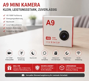A9 Mini Kamera   Klein, unauffällig und vielseitig einsetzbar