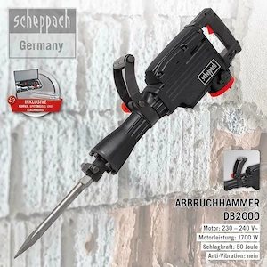 Inklusive Spitz- und Flachmei el im praktischen Metallkoffer Schlagkraft: 50 Joule Einfacher und