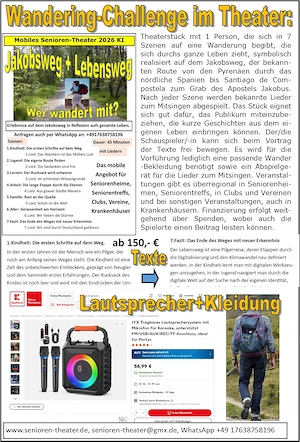 Sänger -in gesucht für mobiles Senioren-Theater Projekt