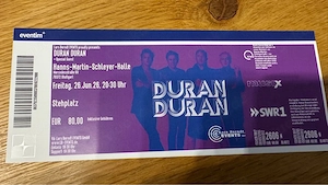 Ticket für Duran Duran Konzert am 26.06.26 in Stuttgart