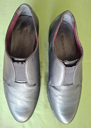 Tamaris Damen Slipper Halbschuh Gr. 39 schwarz, gut erhalten
