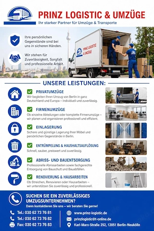 Prinz Logistic! Ihr starker Partner bei Umzügen
