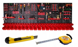 *BESTSELLER* Werkzeugwand 230x78 Set Werkzeughaltern mit Lochwand Lagersystem Warkzeuglochwand Wandr