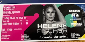 1 Ticket für Helene Fischer am 19.06. in Frankfurt