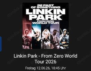 4 Linkin Park Tickets. Heute